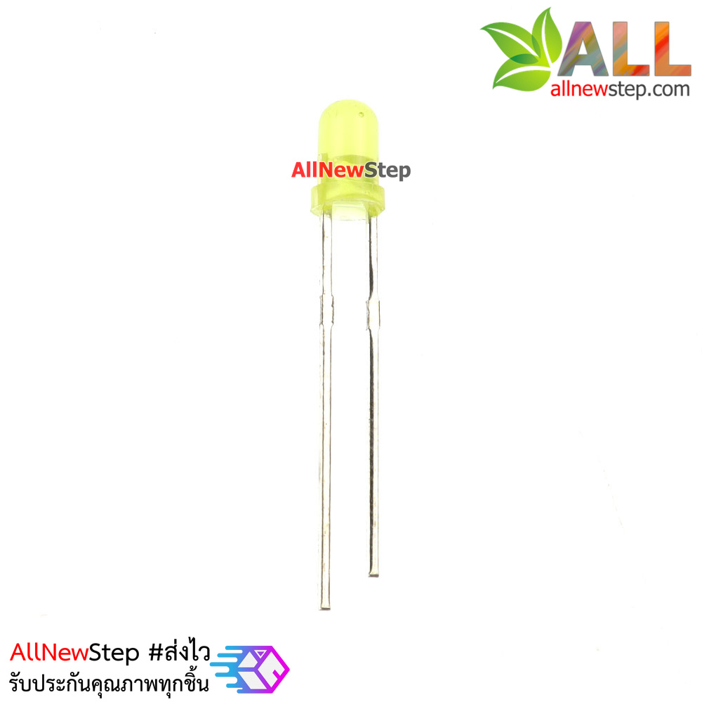 LED ขนาด 3mm สีเหลือง จำนวน 5 ดวง