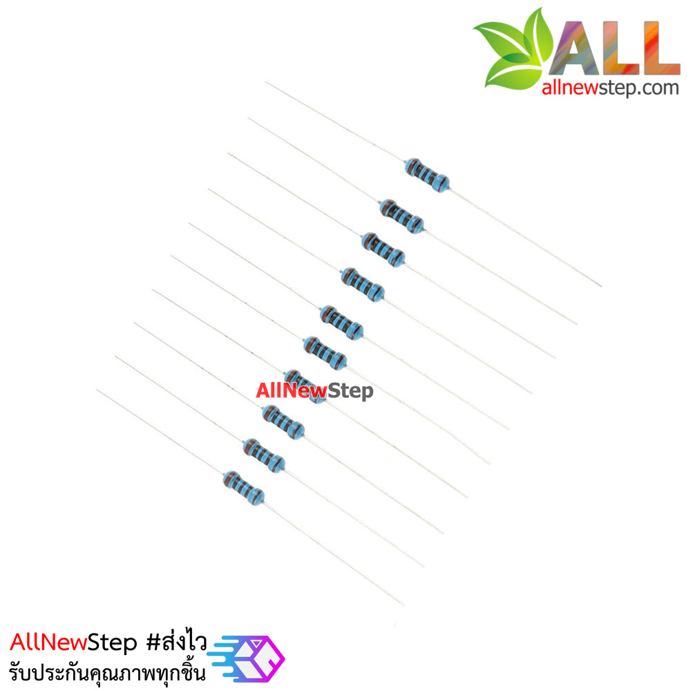 Resistor 100 Ohm 0.25W 1% ตัวต้านทาน ค่า 100 โอห์ม 0.25W 100r คลาดเคลื่อน 1% จำนวน 10 ชิ้น