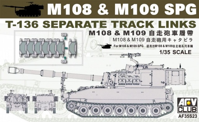 1/35 T-136 Seperate track link for M108 & M109