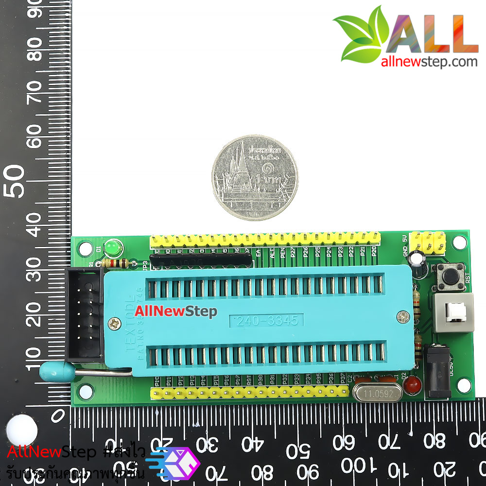 บอร์ดทดลอง MCS51 mini system board STC89C5X AT89S5X STC12C5A60S2 STC11/10x series
