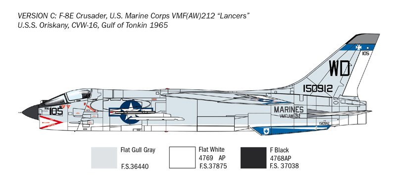 1/72 F-8E Crusader
