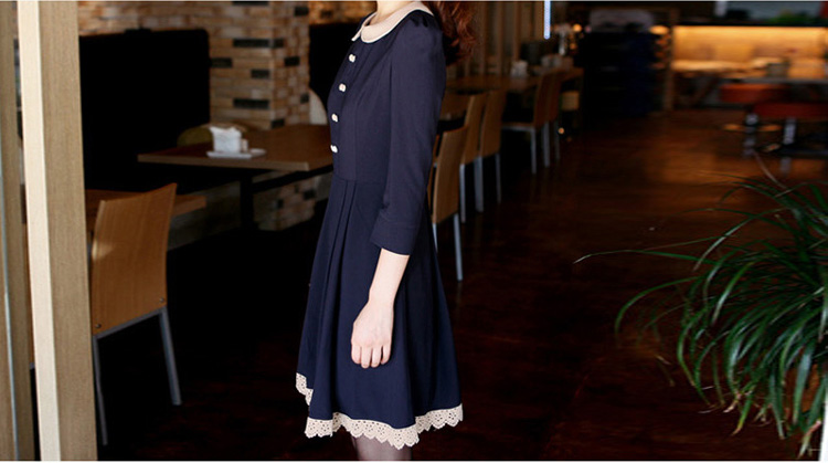 **หมดค่ะ**เดรสสีน้ำเงินคอบัว สวยเหมือนแบบ 100% การันตีค่ะ