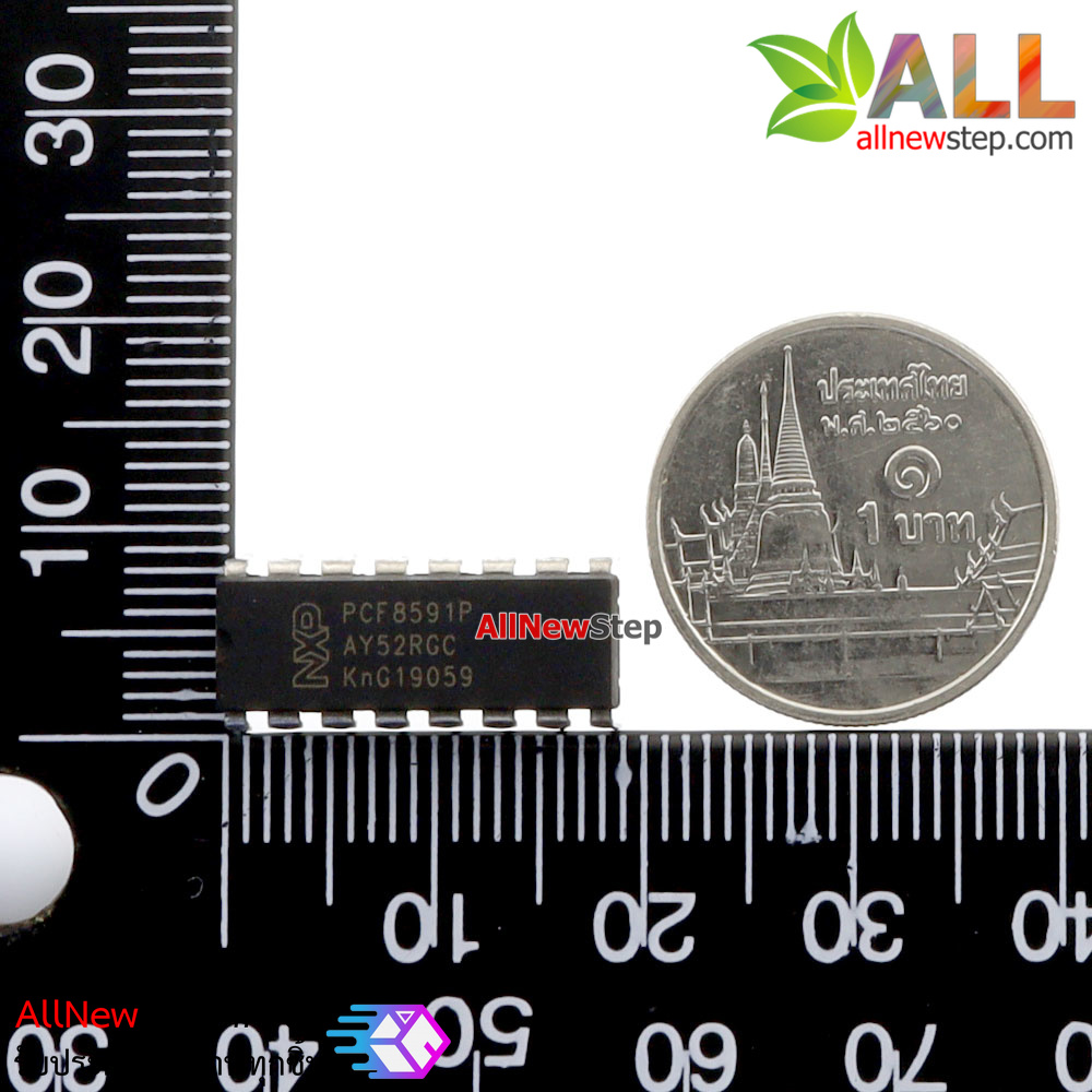 IC PCF8591P ไอซี ADC ขยายขา Analog 4 ช่อง 8bit