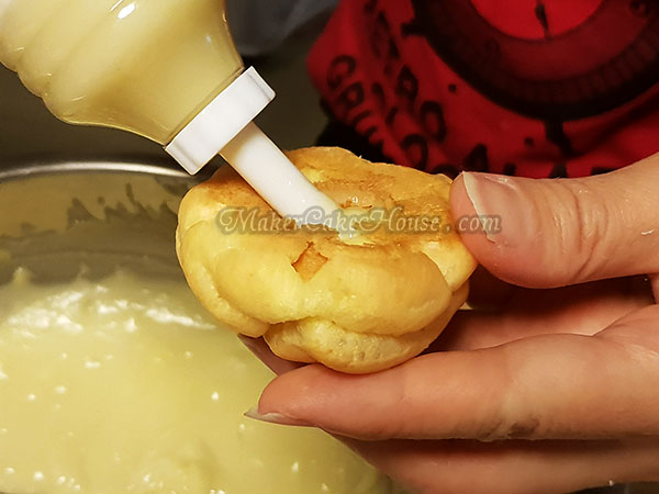 สูตรและวิธีทำเอแคลร์ ไส้คัสตาร์ดทุเรียน 17