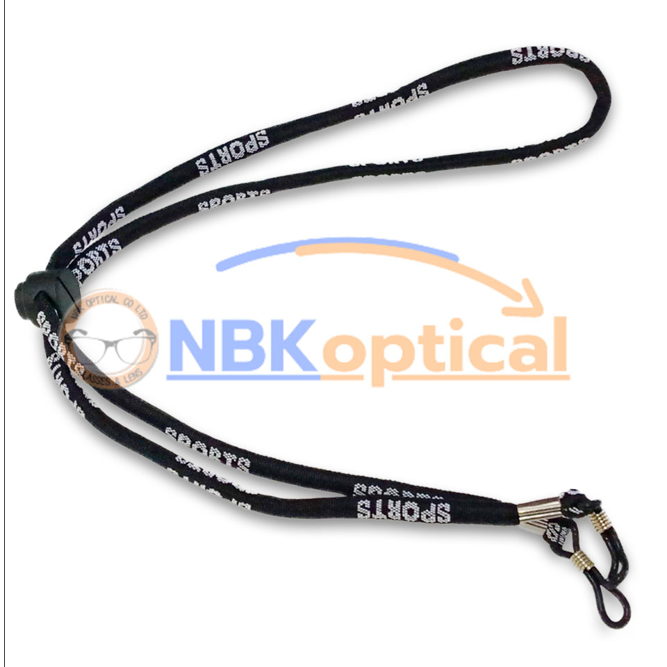 สายคล้องแว่นตาสีดําทรงสปอร์ต