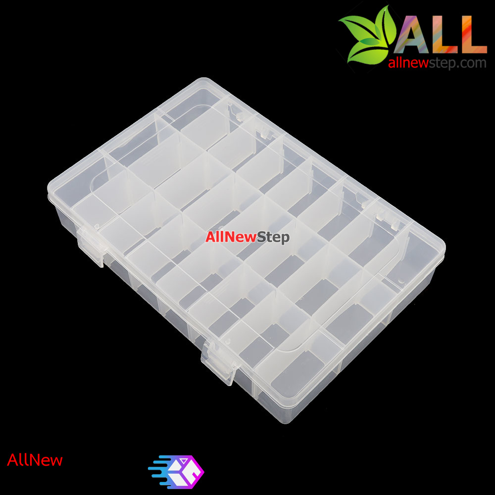 กล่องพลาสติกเก็บอุปกรณ์ 24 ช่อง ขนาด 190x125x35mm