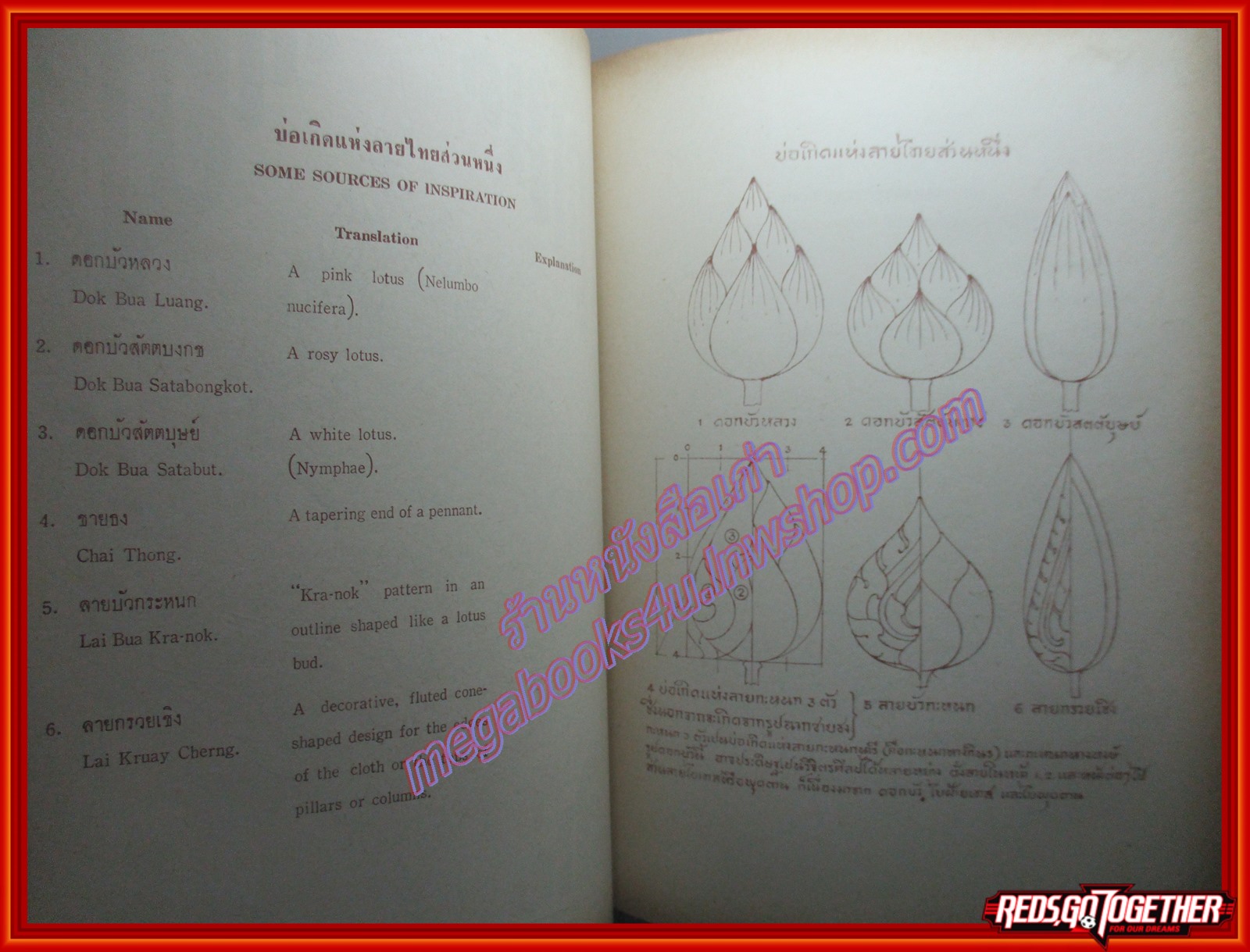 หนังสือ ศึกษาศิลป ลายไทย โดย มานะ ทองสอดแสง