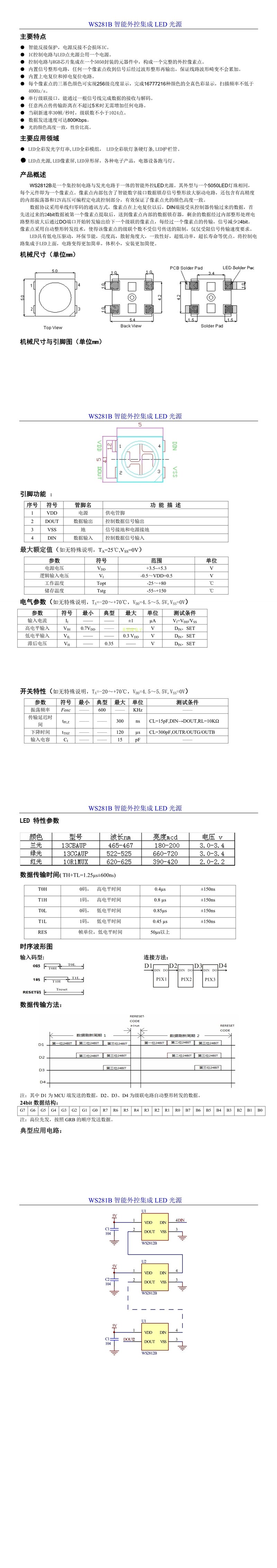ไฟ LED RGB WS2812B-5050-4P 5V