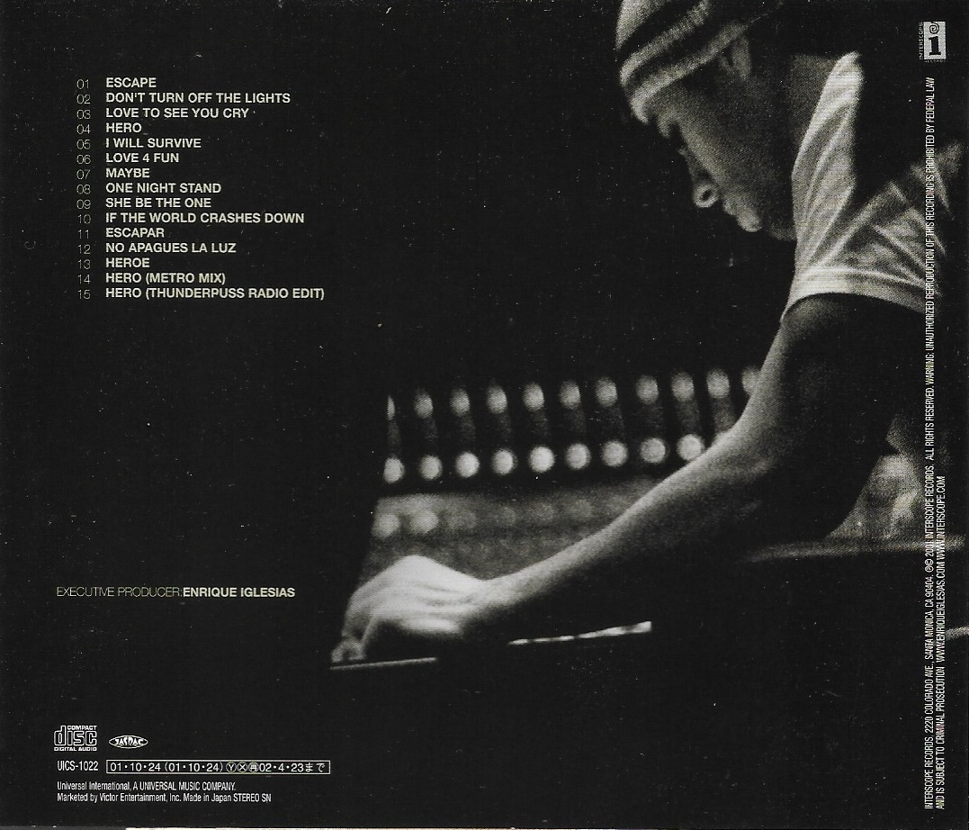 Used CD,Enrique Iglesias - Escape (C)(2001)(Japan)