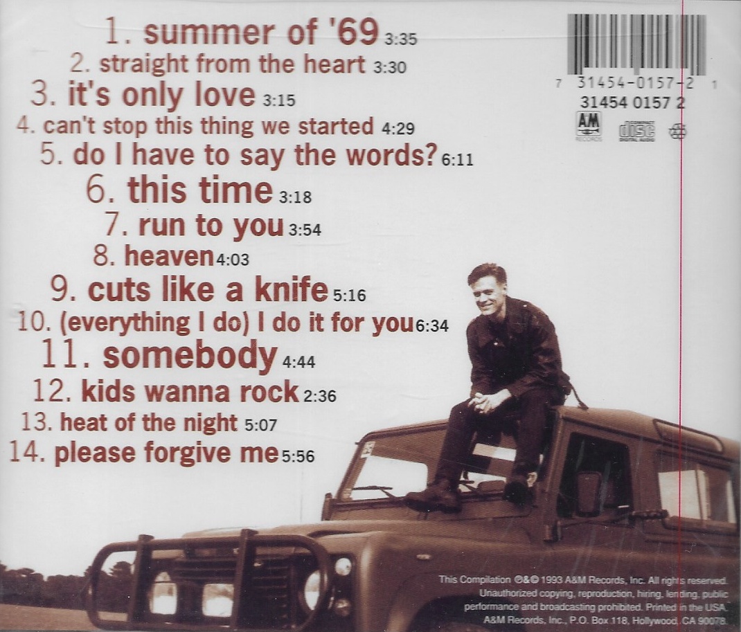 CD,Bryan adams - So Far So Good (1993)(USA)