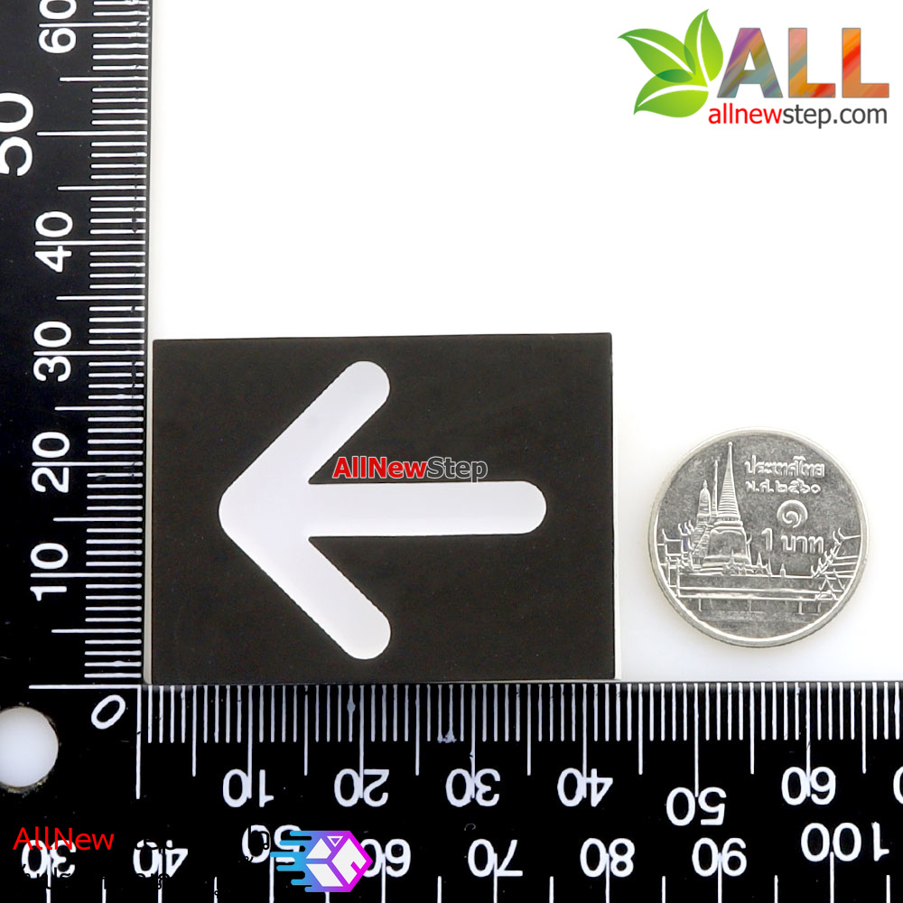 LED ลูกศร 1.2 นิ้ว ขนาด 30x40mm สีแดง