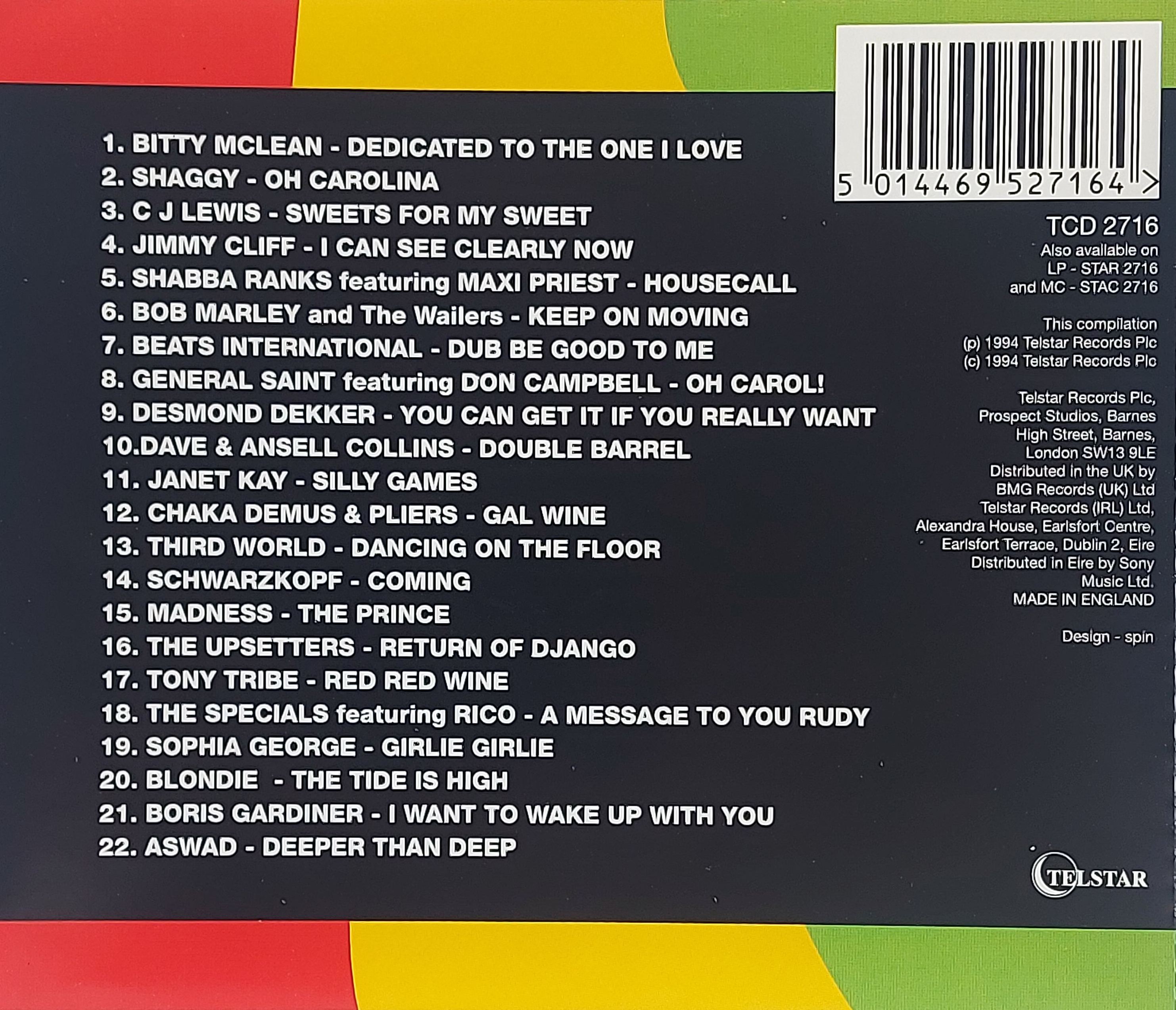 Used CD,100% Reggae 2 (C)(Various Artists) (1994) (England)