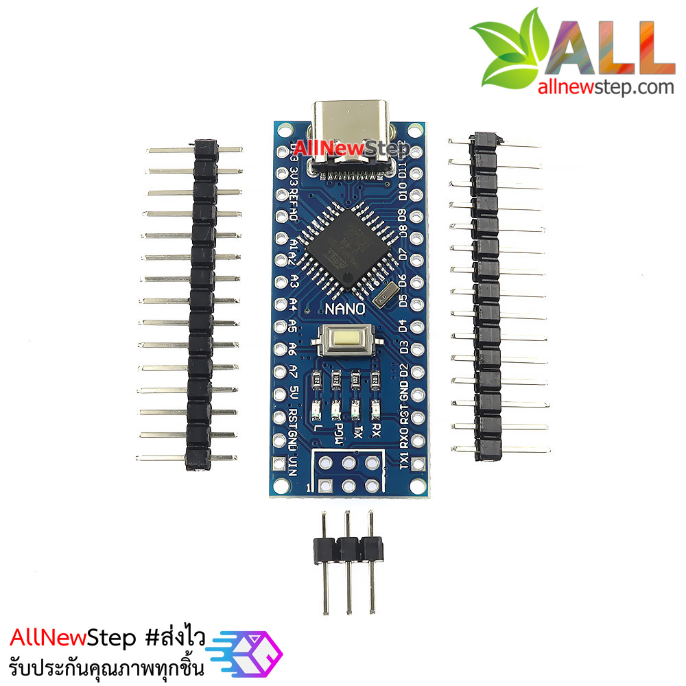 Nano 3.0 atmega328 type c รุ่นใหม่ CH340 หัวต่อแบบ type-c usb ยังไม่บัดรีขา Arduino Compatible