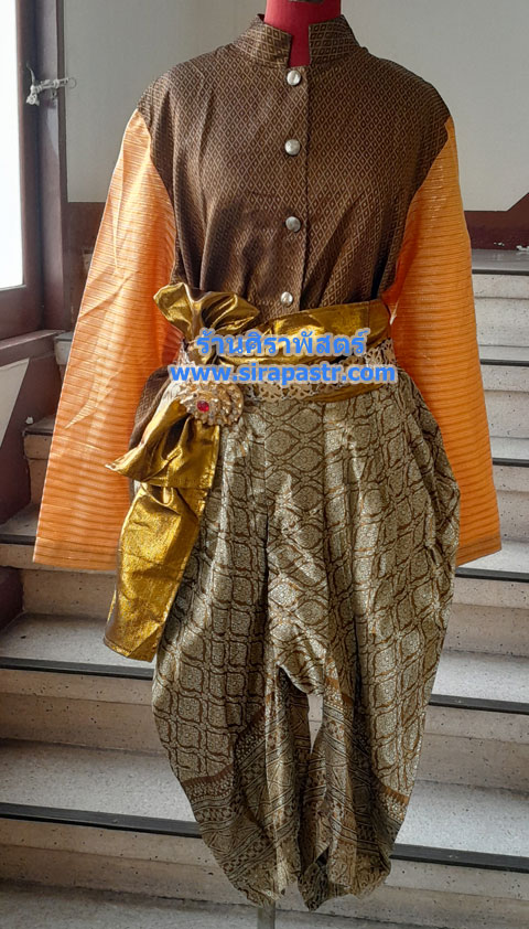 ชุดไทยชาย-3 (เสื้อ+โจงฯ+ผ้าคาดเอว) *ไม่รวมเครื่องประดับ [มือสอง-ขายตามสภาพ/ติดต่อร้าน]