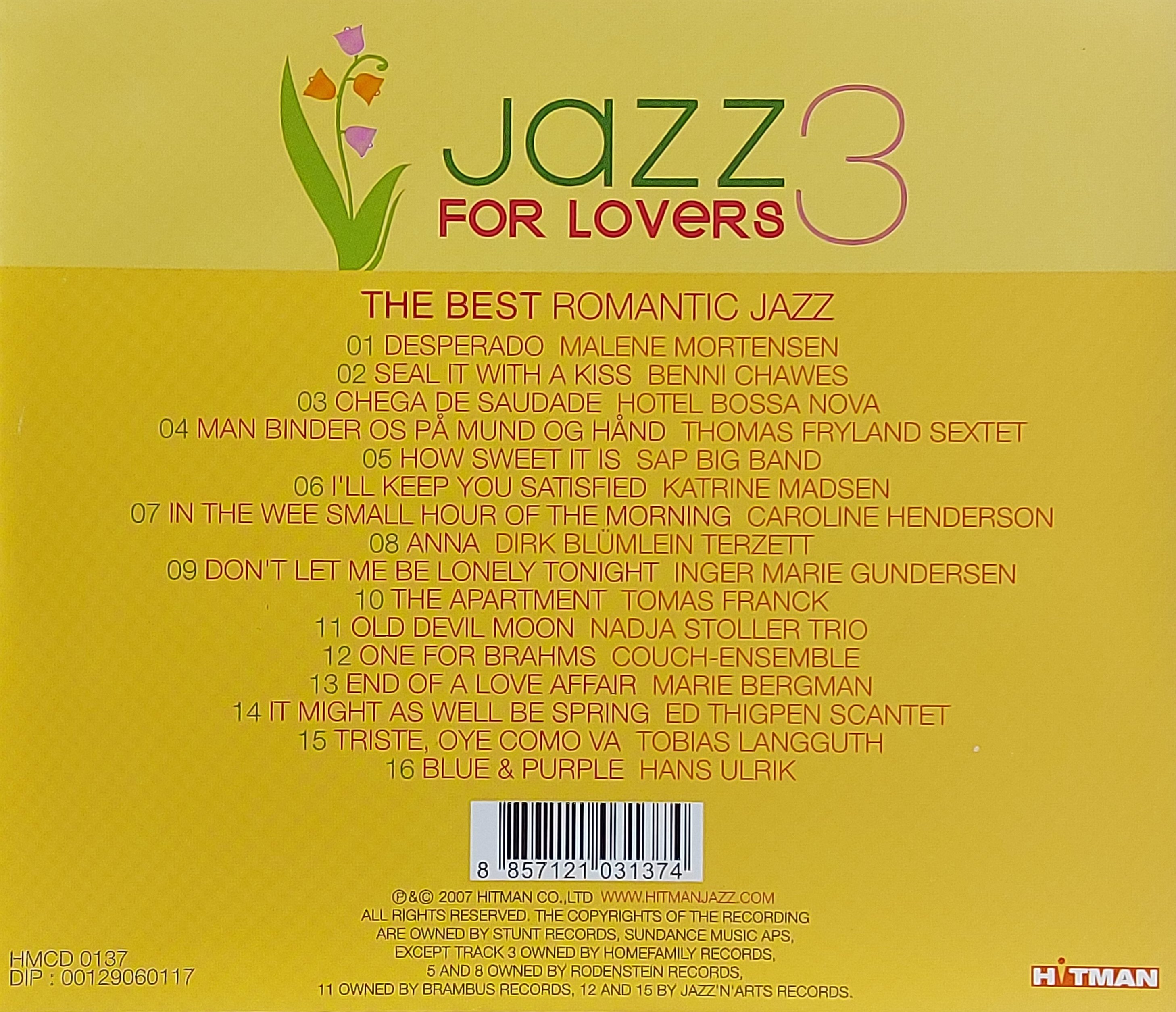 Used CD,Jazz For Lovers 3 (A+)(Various Artists) (2007) (Thai)