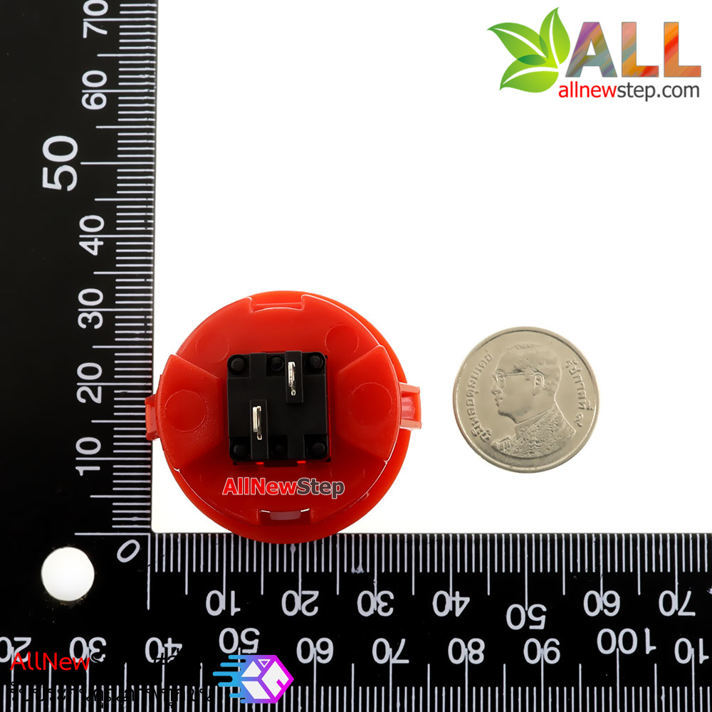 Arcade Push Button สวิตช์ปุ่มกดติดปล่อยดับ สีแดง