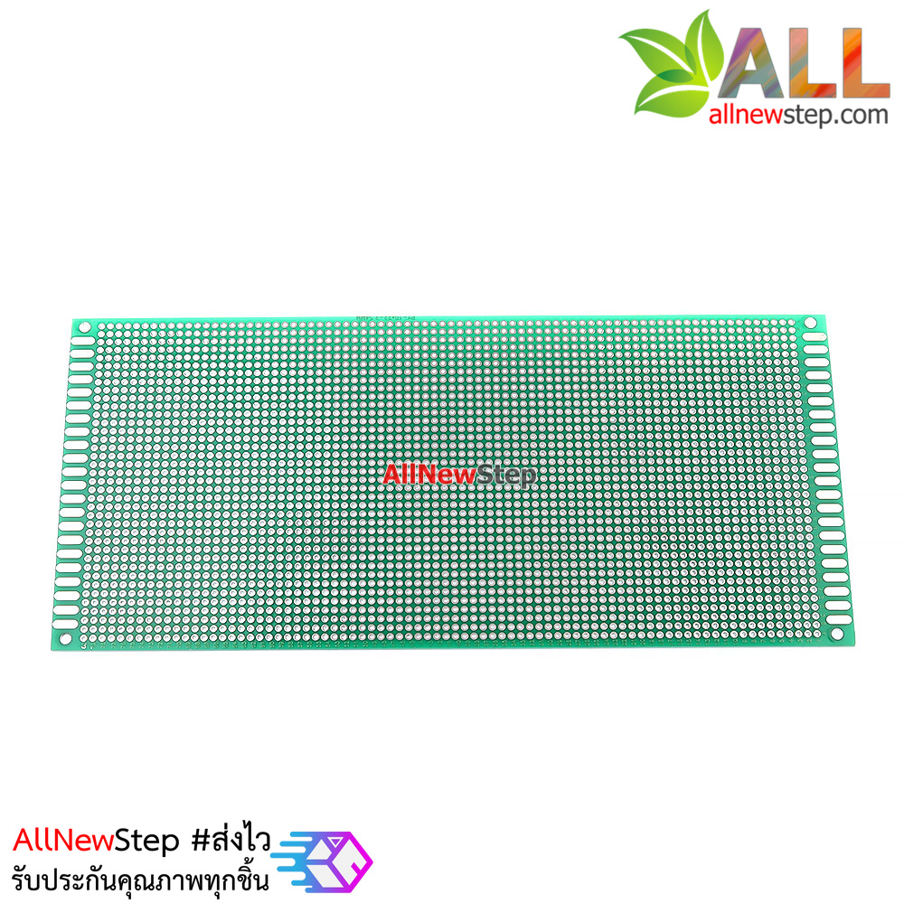 แผ่นปริ๊น PCB 10x22cm สีเขียว 2 ด้าน