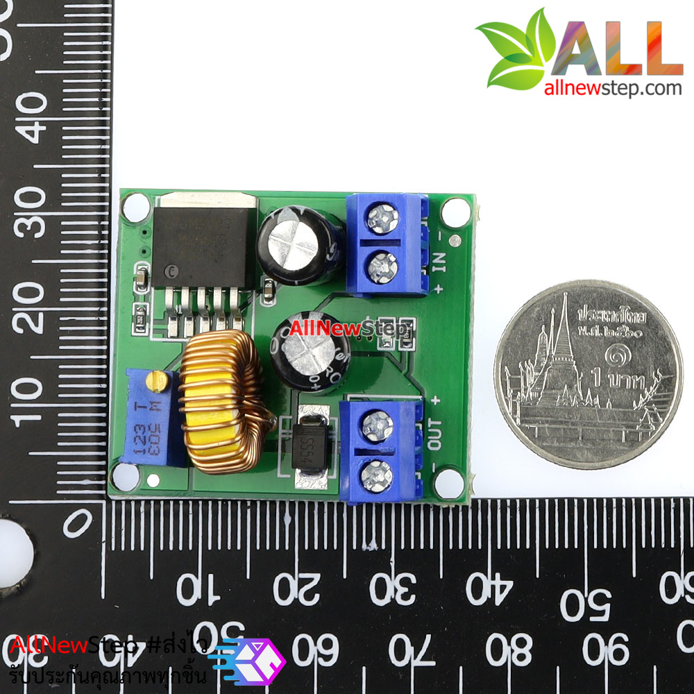 Step up โมดูลแปลงไฟขึ้น 3-12V เป็น 4-36V 3-5A กำลังสูงสุด 80W adjustable boost module lm2587