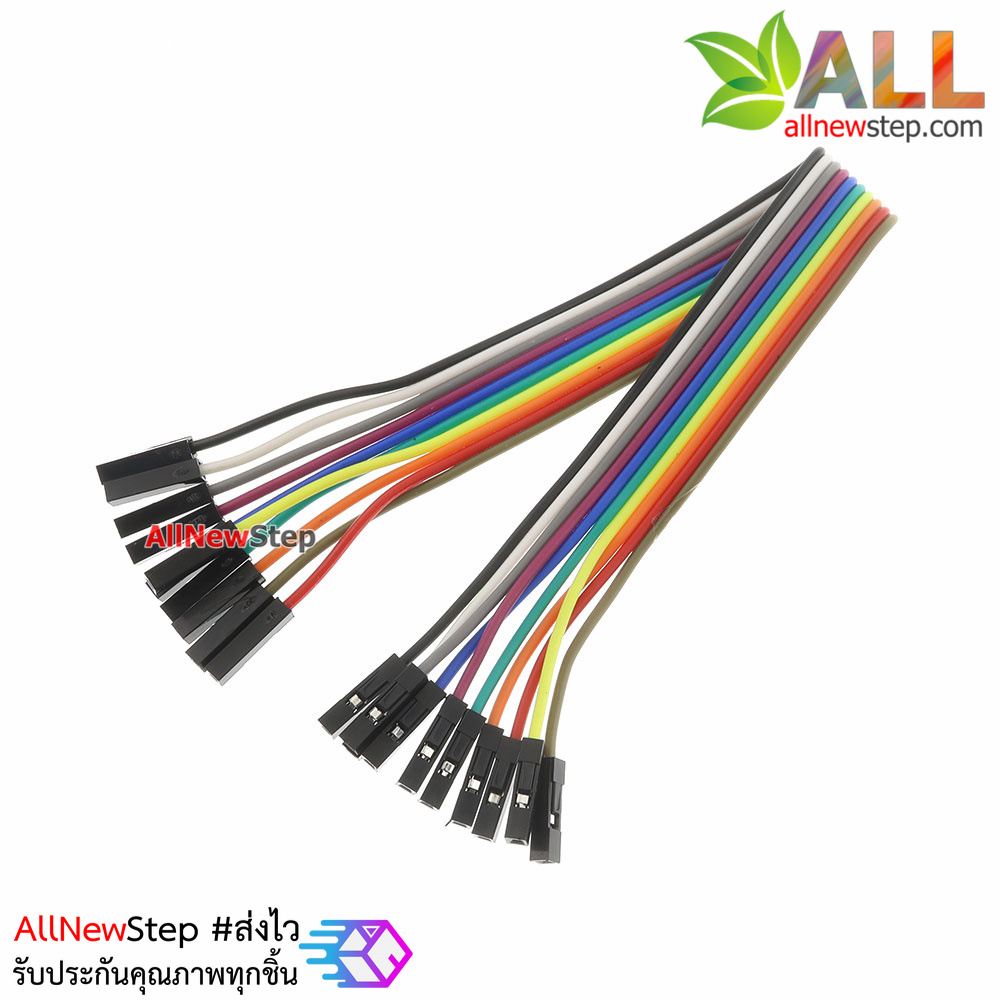 สายไฟ จัมเปอร์ เมีย-เมีย Jumper Wire สายแพ ยาว 20cm จำนวน 10 เส้น