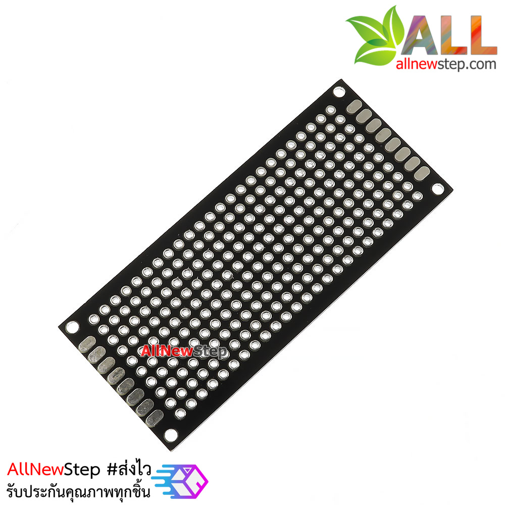 แผ่นปริ๊นอเนกประสงค์ pcb 3x7 สีดำ สองด้าน