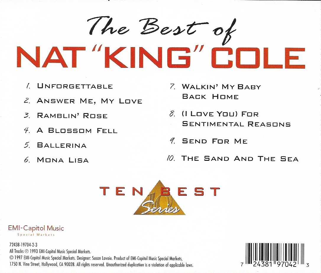 CD,Nat King Cole - The Best Of Ten Best Series (1997)