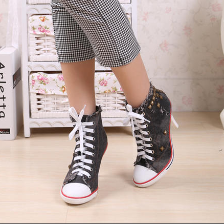รองเท้าส้นสูง ไซต์ 34-40 สีฟ้าอ่อน ฟ้าเข้ม ขาว ดำ