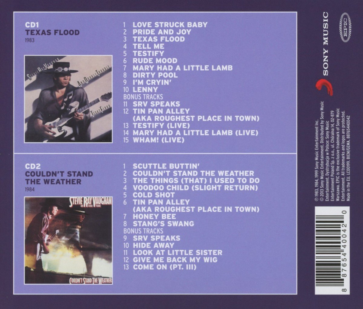 CD,Steve Vaughan Ray & Double Trouble - Texas FloodCouldn't Stand the Weather(2CD)(Thai)