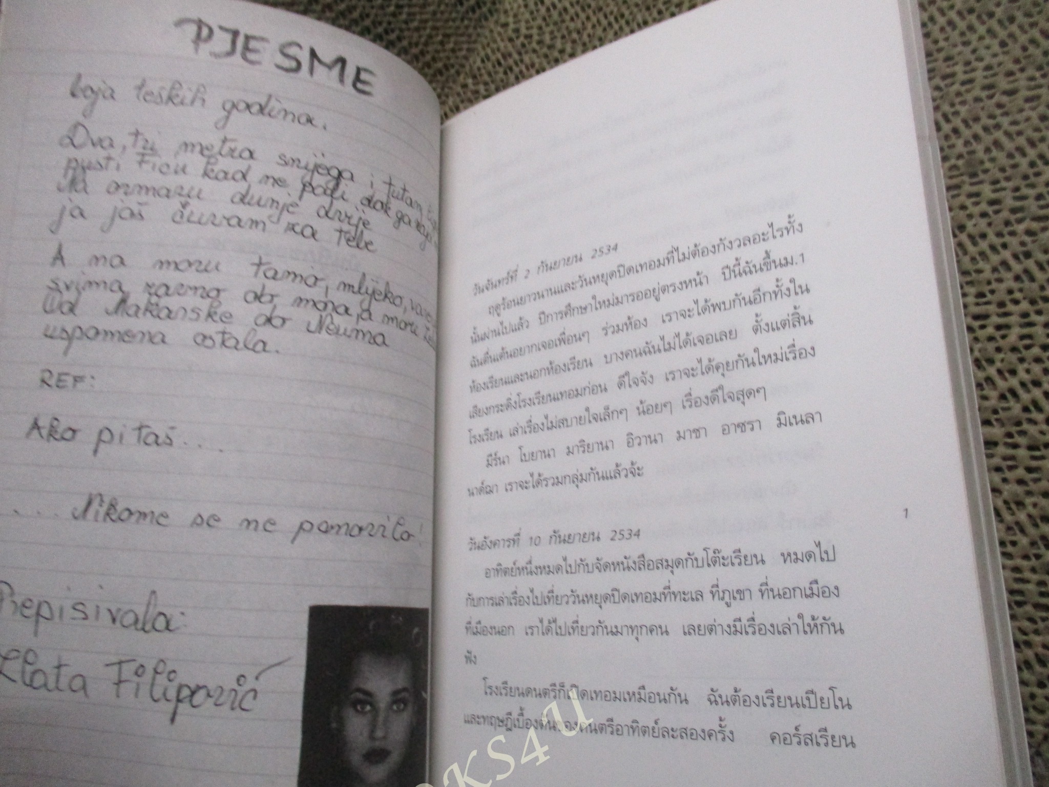 บันทึกของซลาตา เด็กหญิงจากซาราเยโว /ชลาตา ฟิลิโปวิช เขียน / งามพรรณ เวชชาชีวะ แปล /