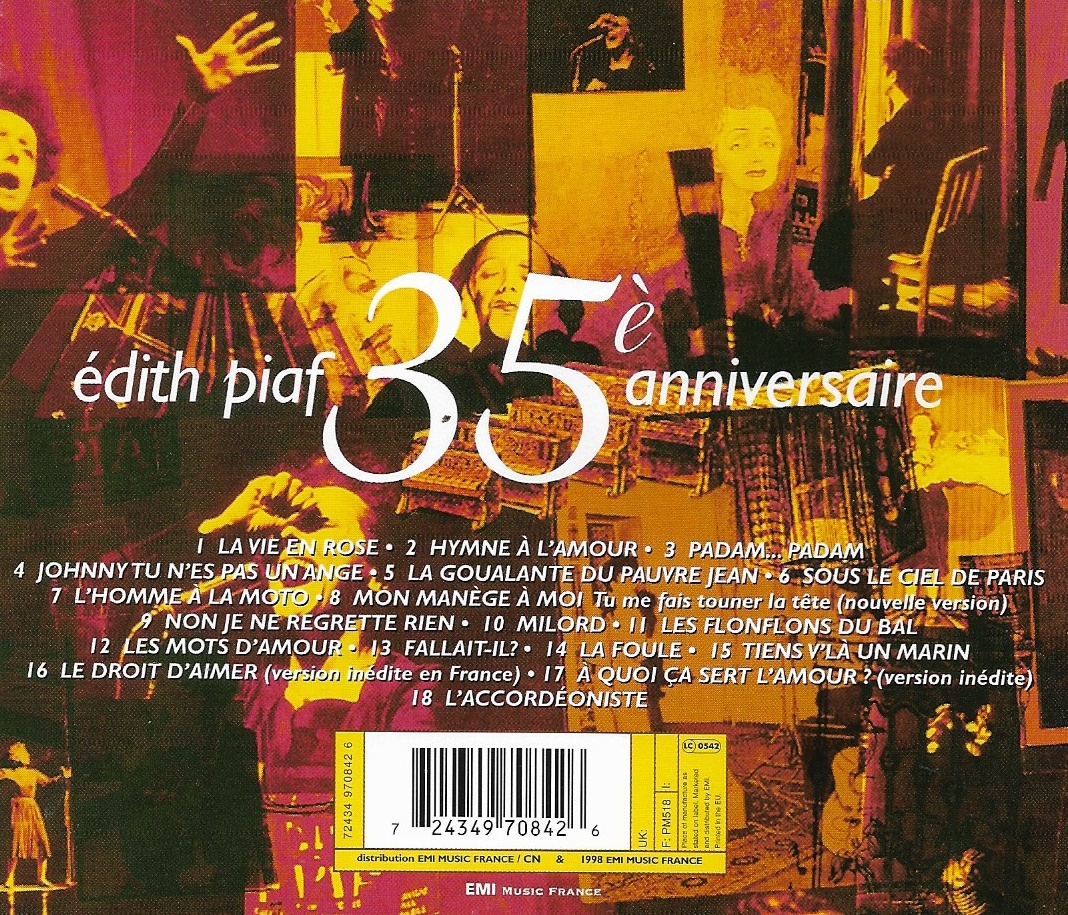 CD,Edith Piaf - 35e Anniversaire (1998)(EU)