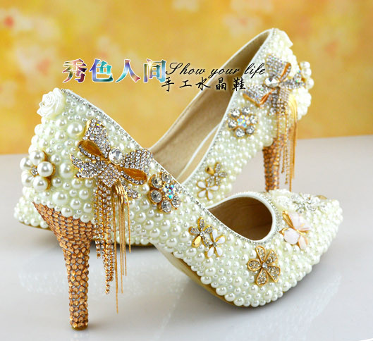 รองเท้าเจ้าสาวสีเงิน/ทอง ไซต์ 35-39