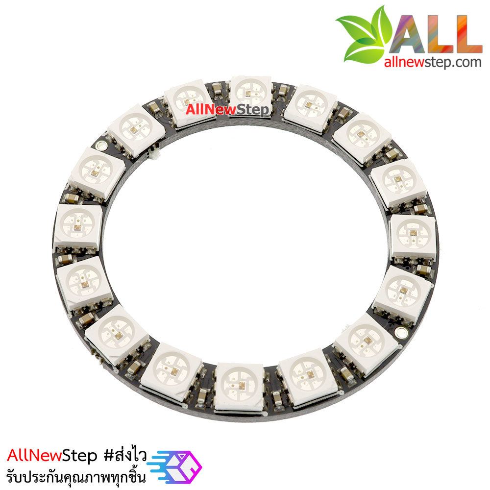 NeoPixel Ring 16 WS2812 RGB LED เส้นผ่านศูนย์กลางประมาณ 44mm ...