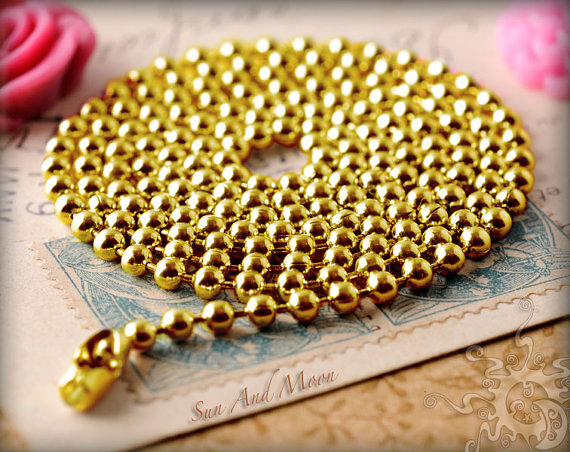โซ่ไข่ปลา สีทอง แพ็ค 100 เส้น ยาว 15 เซน