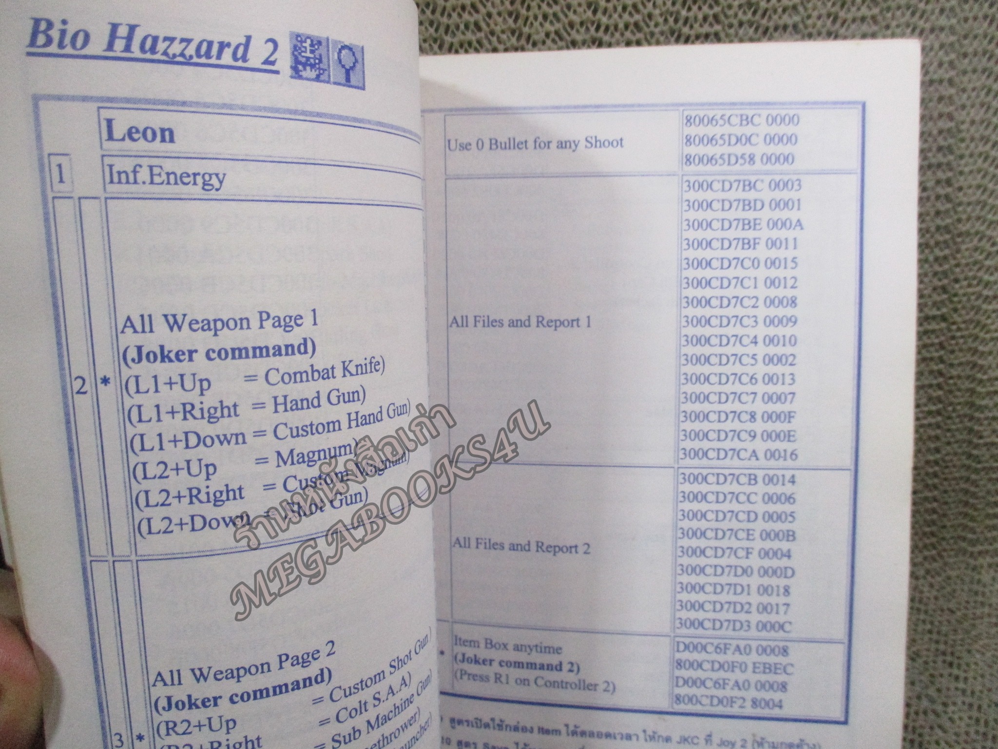 คู่มือเฉลยเกมส์ คู่มือสูตรอมตะ เล่ม12 / JOKER GAME / RESIDENT EVIL 2 / ตัวหนังสือ แข็งแรง สภาพภายในดี ปกมีรอยเปื้อนนิดหน่อย