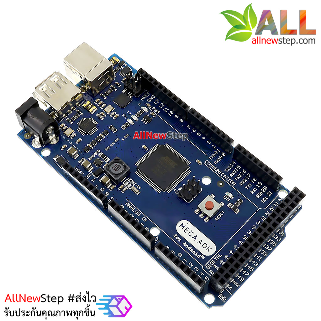 บอร์ด Google Android Open ADK Mega 2560 + USB Host พร้อมสาย USB (Arduino-Compatible)