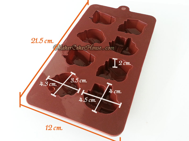 พิมพ์ซิลิโคนช็อกโกแลตหรือขนม รูปรถและเรือน่ารัก