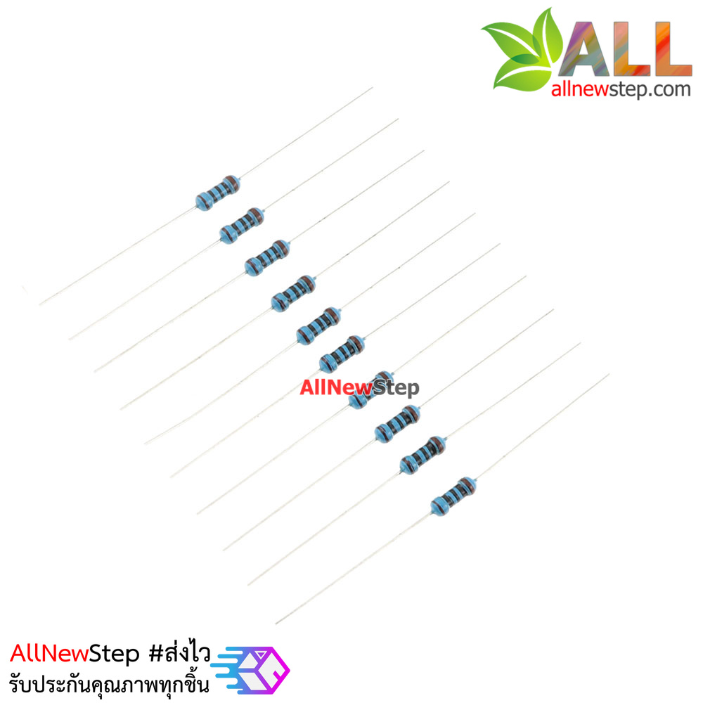 Resistor 100 Ohm 0.25W 1% ตัวต้านทาน ค่า 100 โอห์ม 0.25W 100r คลาดเคลื่อน 1% จำนวน 10 ชิ้น