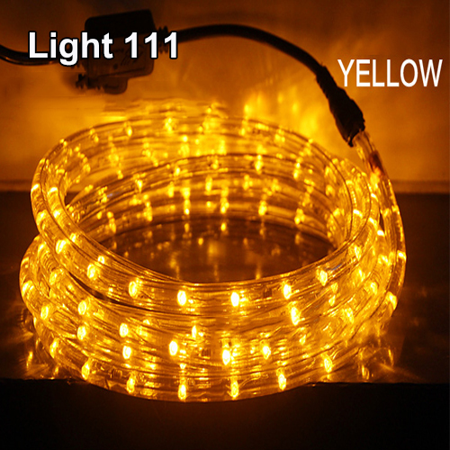 ไฟสายยาง LED (ท่อกลม) 10 m. สีเหลือง