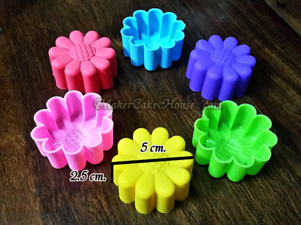 พิมพ์ซิลิโคนดอกทานตะวันเดี่ยว 5 cm. ( ราคา 12 ชิ้น )