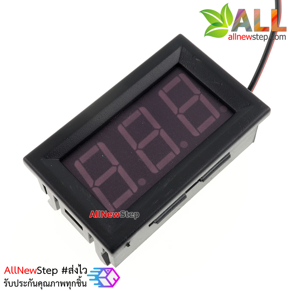 LED Voltage Meter Mini Digital Voltmeter DC 5-28V สีแดง