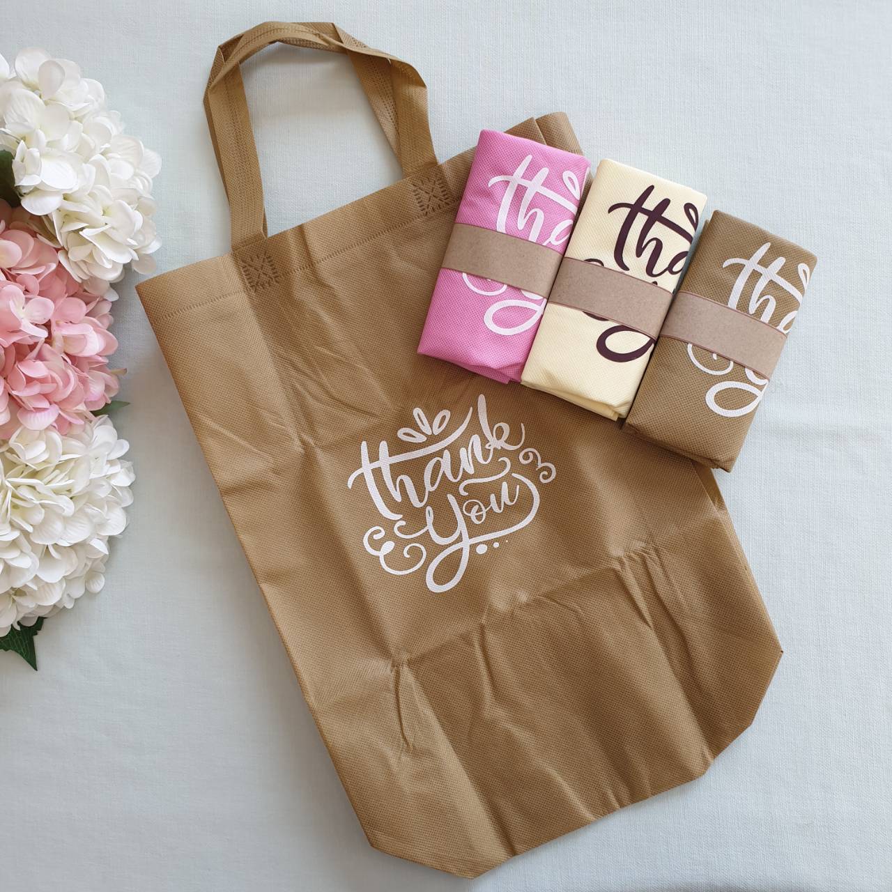 ถุงผ้าสปันบอล Thank you