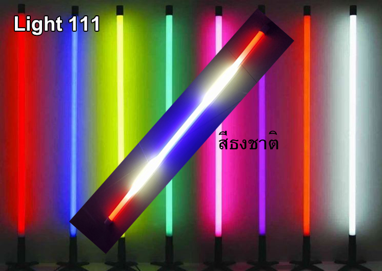 ไฟงานวัด LED สีธงชาติ (ไฟนิ่งไม่กระพริบ), หลอด T8 สี