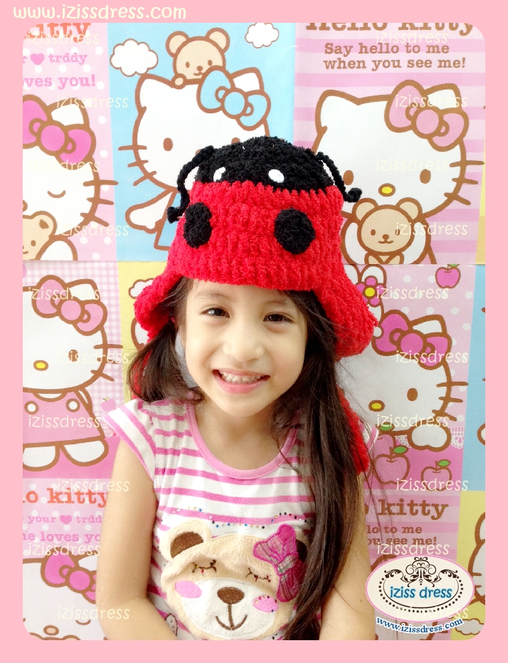 ***พร้อมส่ง***หมวกไหมขนแกะรูปเต่าทองสีแดงดำ เหมาะสำหรับเด็กแรกเกิด- 5 ปีขึ้นค่ะ