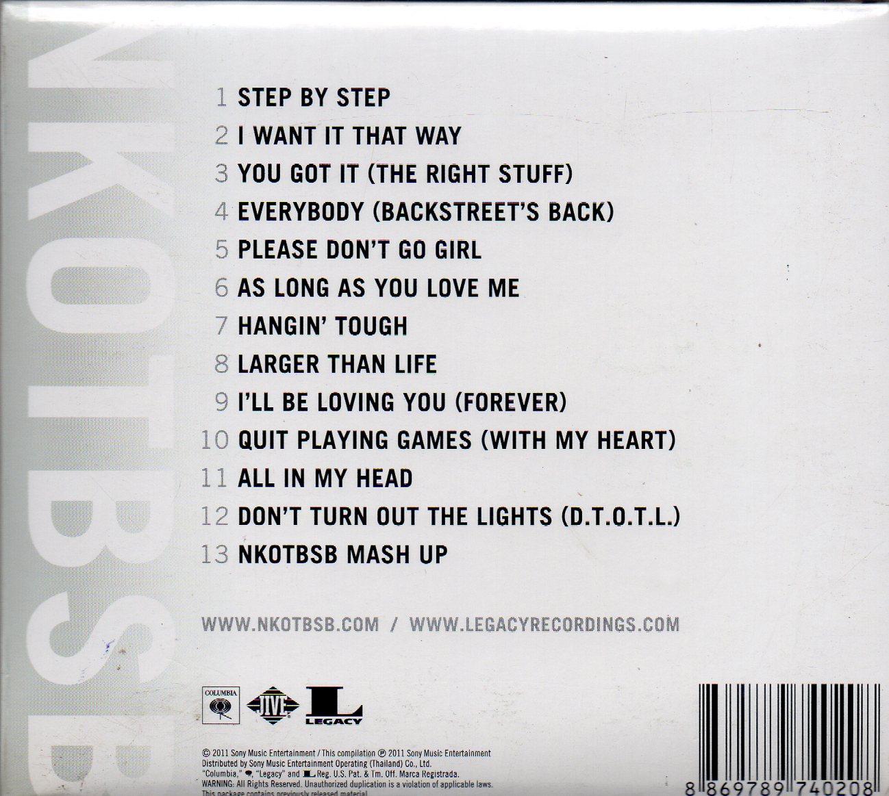 CD,Backstreet Boys & New Kids On The Block - NKOTBSB(2011)(Thai)