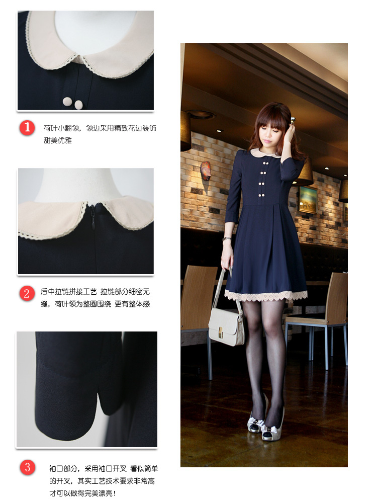 **หมดค่ะ**เดรสสีน้ำเงินคอบัว สวยเหมือนแบบ 100% การันตีค่ะ