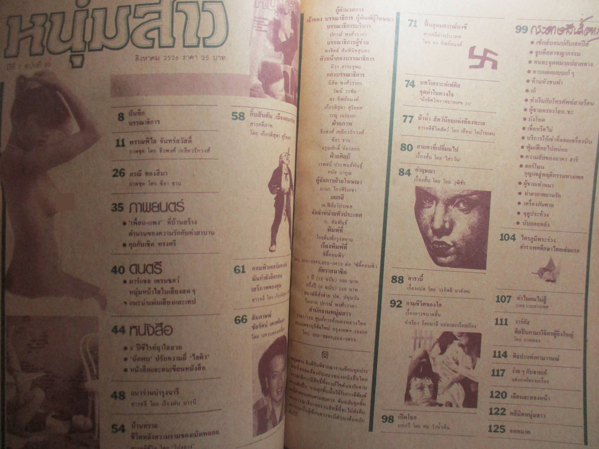 นิตยสารหนุ่มสาว ฉบับ080 สิงหาคม ปี2526 สัมภาษณ์ ชัยรัตน์ เศวตจินดา