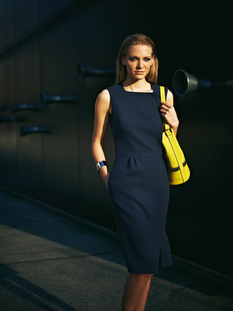 แพทเทิร์นเดรสทำงานเข้ารูป แขนกุด อกป้าย (เลือกไซส์ที่ตัวเลือกสินค้า)