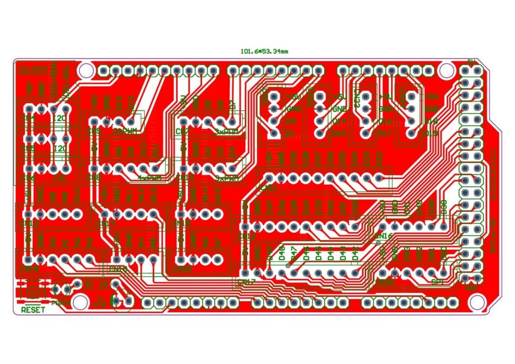 I/O Extension PCB for MEGA 2560 R3 โมดูลขยายขาสำหรับบอร์ด Arduino MEGA 2560 R3
