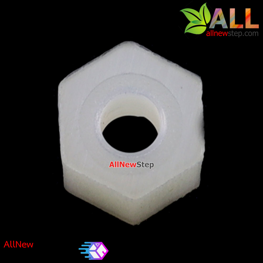 M3 เสาน็อตไนลอน NUT Nylon M3 5mm ขนาด 5mm สีขาว จำนวน 1 ชิ้น