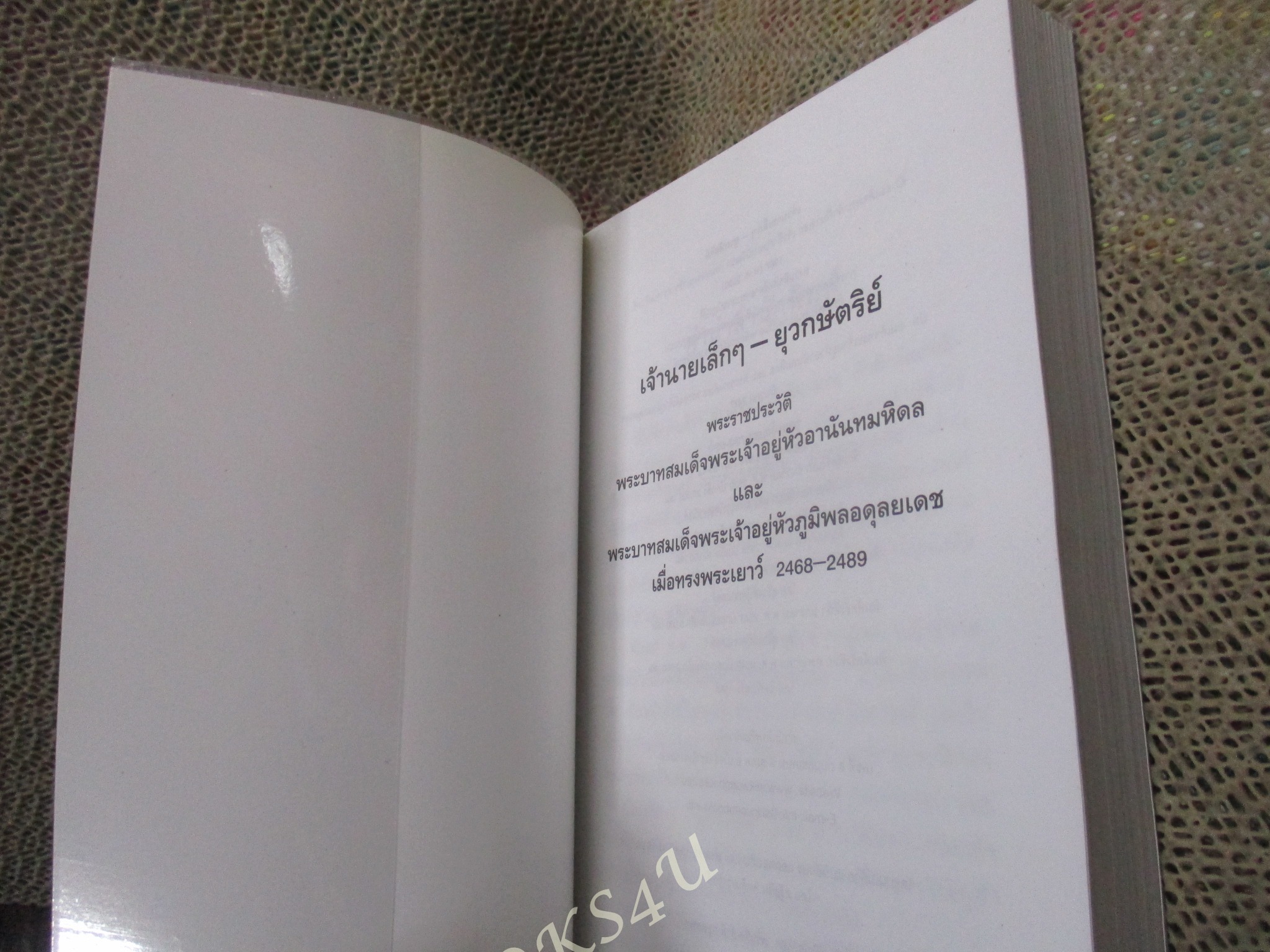 เจ้านายเล็ก ๆ - ยุวกษัตริย์ พระนิพนธ์ใน สมเด็จพระเจ้าพี่นางเธอ เจ้าฟ้ากัลยาณิวัฒนา