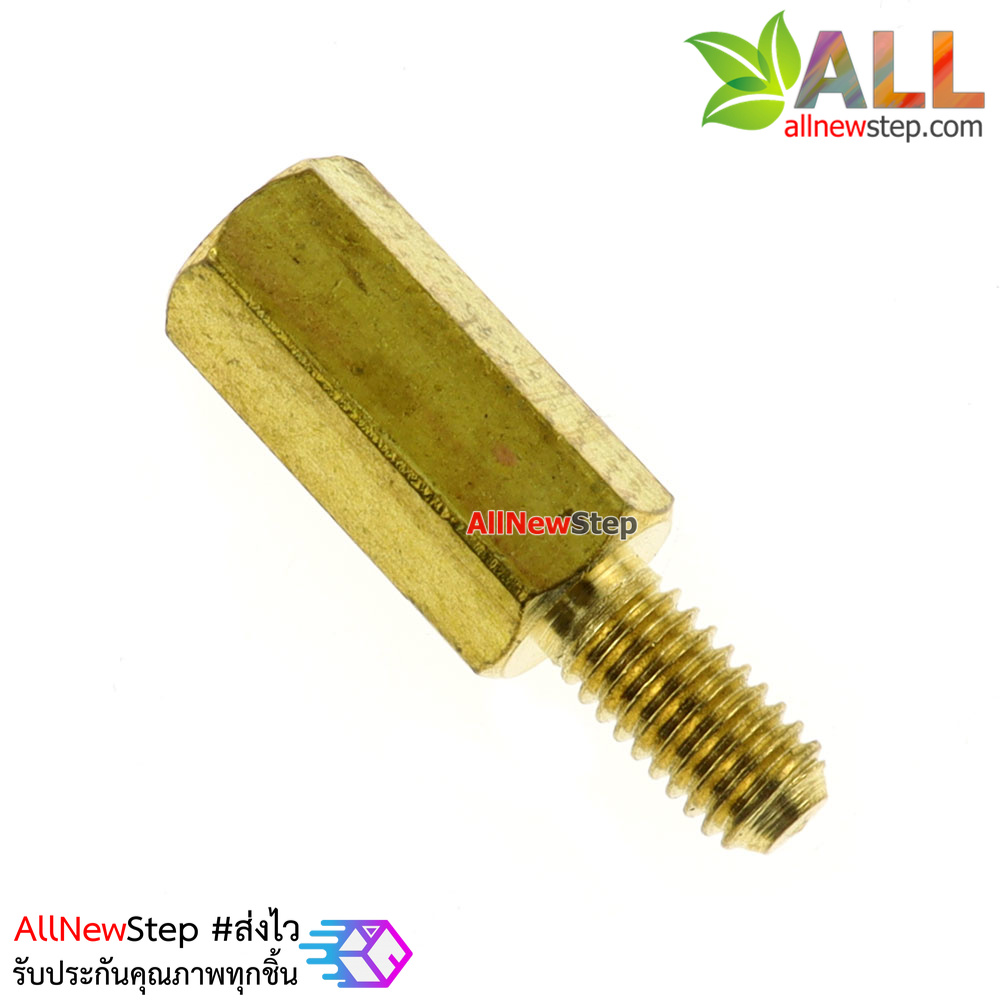 Pillars Nut M3 น็อตตัวเมีย ทองเหลืองแบบยาว 16mm 10+6mm